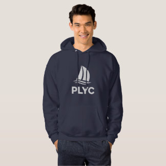 Navyblå Tröja med Vit PLYC-logotyp Hoodie