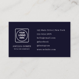 Navyblått logotyp | Modern design för sociala medi Visitkort