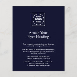 Navyblått logotyp | Modern marknadsföringsdesign f Flygblad