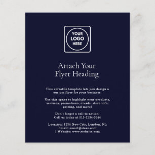 Navyblått logotyp Modern marknadsföringsdesign f Flygblad