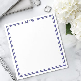 Navyblått Monogram Anteckningsblock