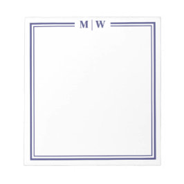 Navyblått Monogram Anteckningsblock