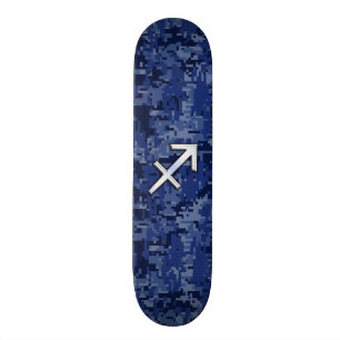 NavyDigital för SagittariusZodiacsymbol kamouflag Skateboard Bräda 20,5 Cm