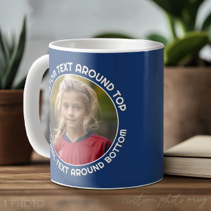Navygräns med foto och text runt en cirkel kaffemugg