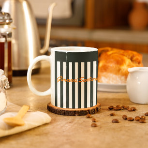 Navyränder Den moderna herrmonogrammet Kaffemugg