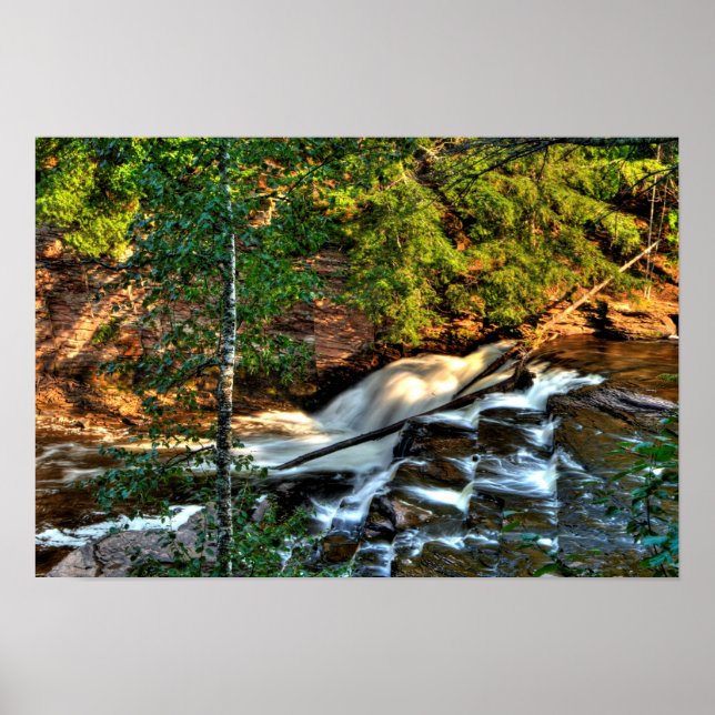 Nawadaha Falls, Michigan Poster (Framsidan)