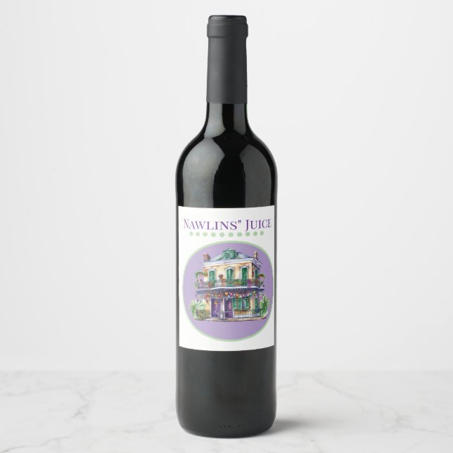 Nawlins vinetikett vinflaska etikett (Framsida)