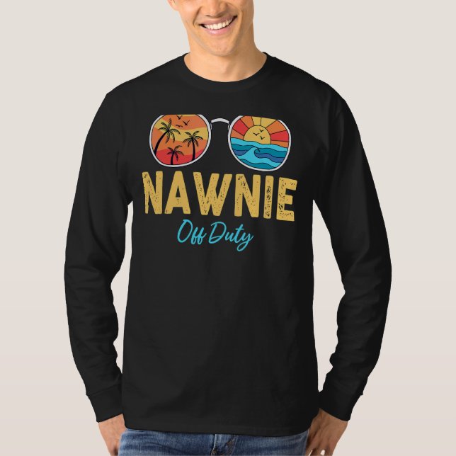 Nawnie off Duty Sunglasses Lycklig förra skoldagen T Shirt (Framsida)