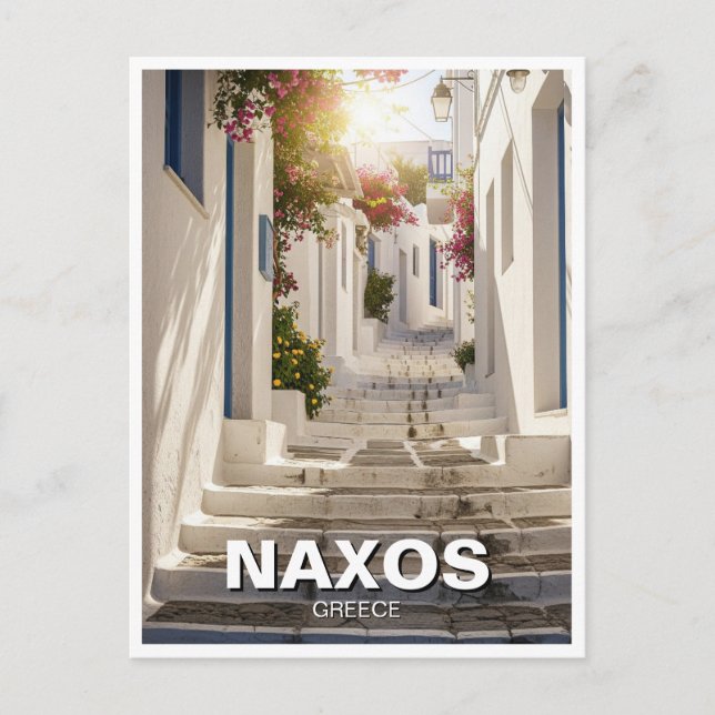 Naxos Greece Islands Travel Vykort (Framsida)