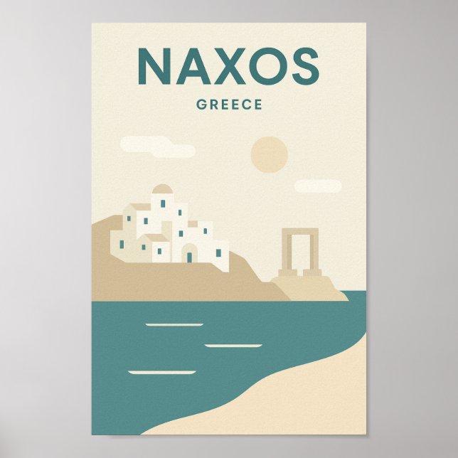 Naxos Greece Minimalist Poster (Framsidan)