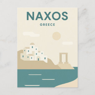 Naxos Greece Minimalist Vykort
