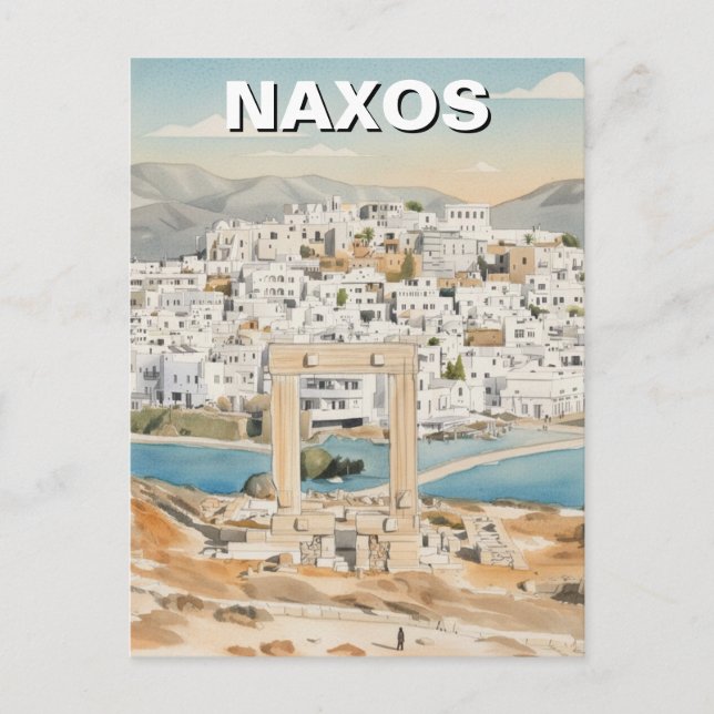 Naxos Greece Postcard Vykort (Framsida)