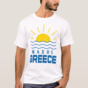 Naxos Greece Sunshine and Sea Manar White T Shirt