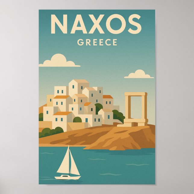 Naxos Greece Vibrant minimalist Poster (Framsidan)