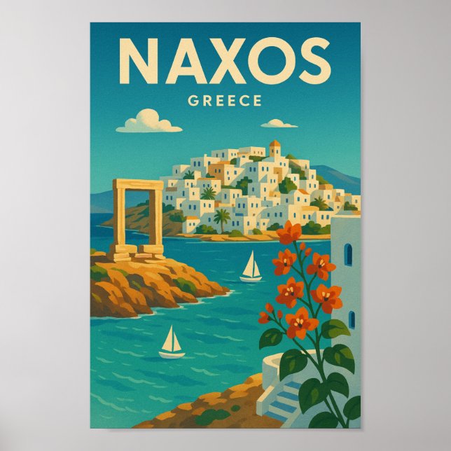 Naxos Greece Vibrant Poster (Framsidan)