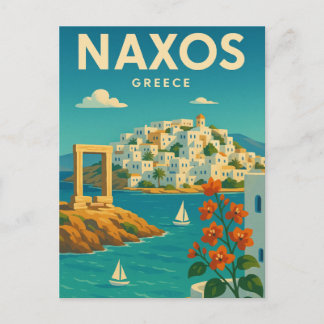 Naxos Greece Vibrant Vykort