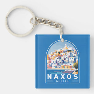 Naxos Grekland Illustration Resa Konst Vintage