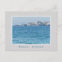 NAXOS, GREKLAND/LINJE AV STENBLOCK I HAVET