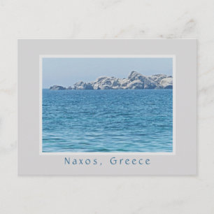 NAXOS, GREKLAND/LINJE AV STENBLOCK I HAVET VYKORT