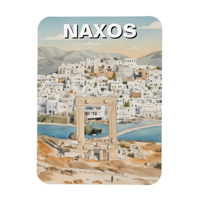 Naxos Grekland vykort Magnet (Vertikal)