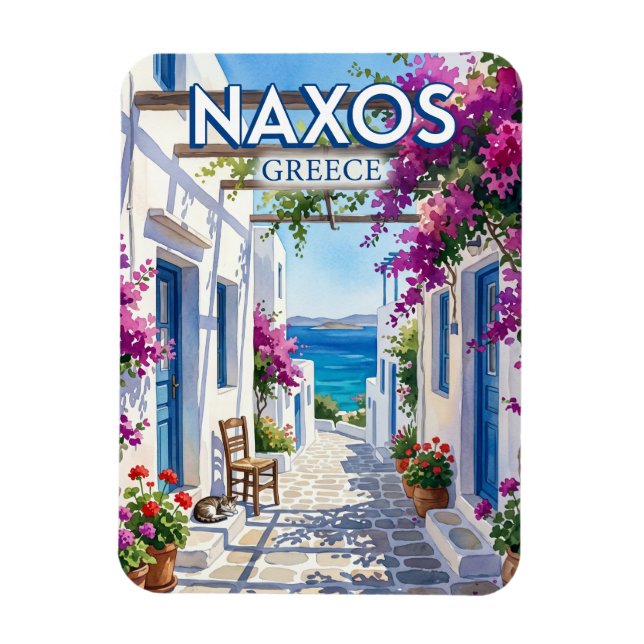 Naxos, Kykladerna, Grekland Grekland Magnet (Vertikal)