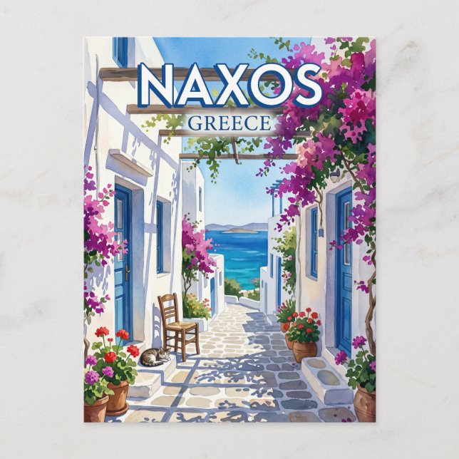 Naxos, Kykladerna, Grekland Grekland Vykort (Framsida)