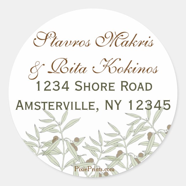 Naxos Sticker Runt Klistermärke (Framsida)