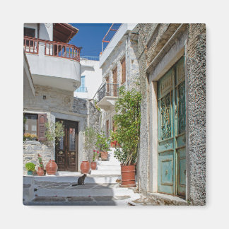 Naxos Village Cat Magnet