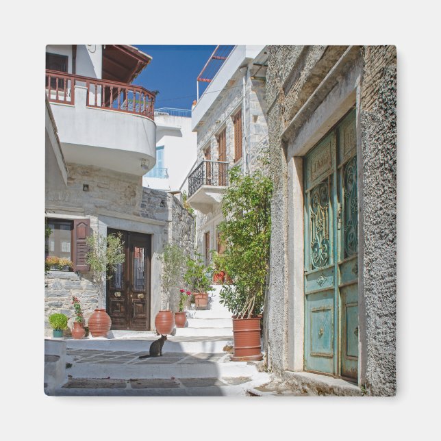 Naxos Village Cat Magnet (Framsidan)