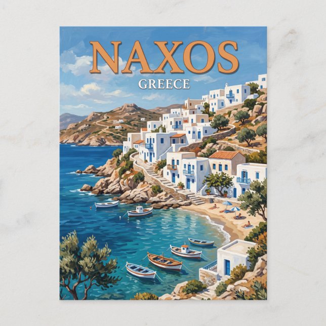 Naxosön Grekland Vykort (Framsida)