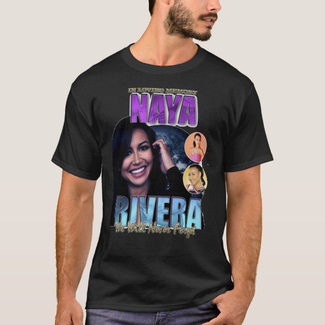 Naya Rivera Rest in Peace RIP Memorial presenti Cl T Shirt (Framsida)
