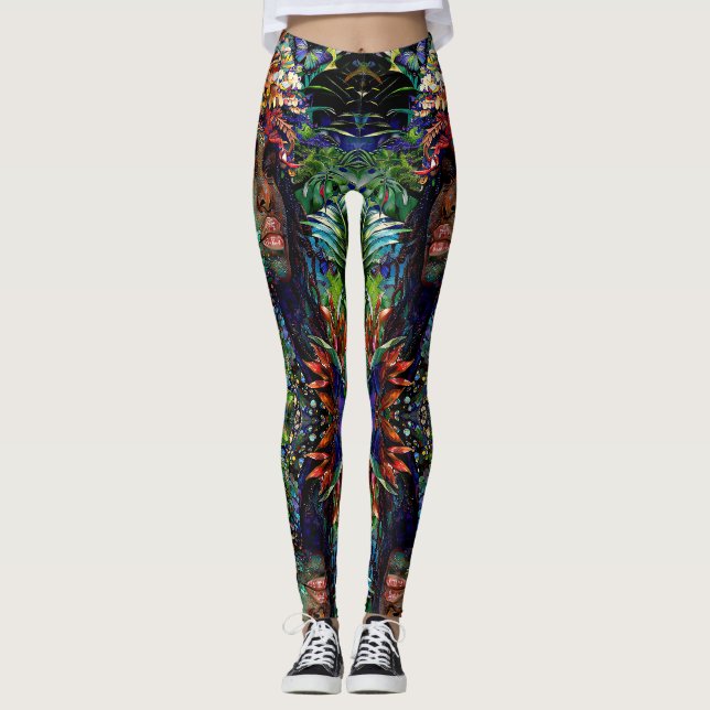 "Nayari" - Jungle Mirage - Kvinnor i Amazonas Leggings (Framsida)