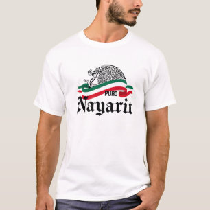 Nayarit Mexiko: Puro Nayarit Eagle Flagga T Shirt