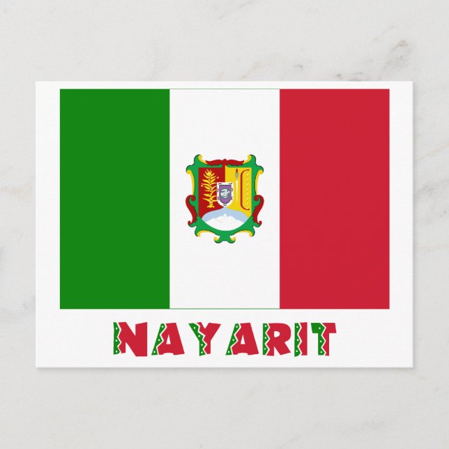 Nayarits inofficiella flagga vykort (Framsida)
