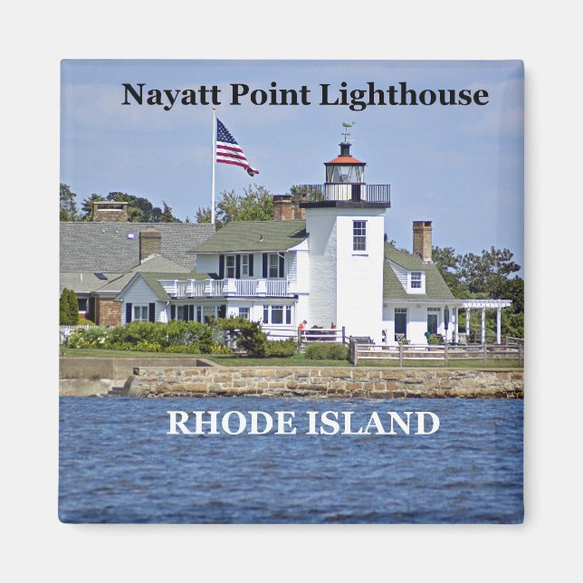 Nayatt Point fyr, Rhode island Magnet (Framsidan)