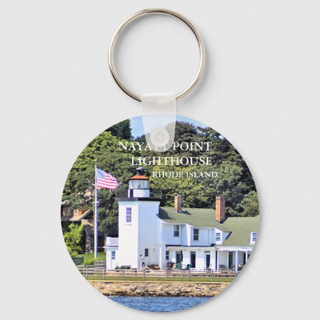 Nayatt Point Lighthouse, Rhode island Keychain Nyckelring (Framsida)