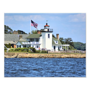 Nayatt Point Lighthouse, Rhode island Photo Print Fototryck