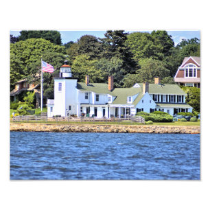 Nayatt Point Lighthouse, Rhode island Photo Print Fototryck