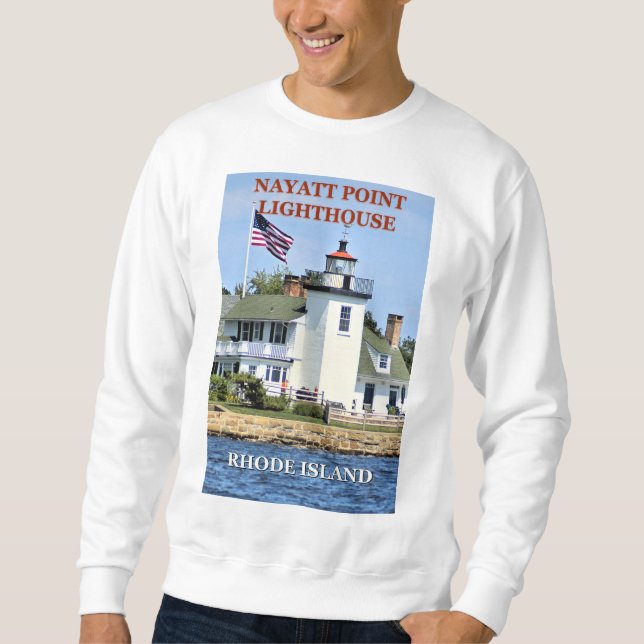 Nayatt Point Lighthouse, Rhode island Sweatshirt (Framsida)