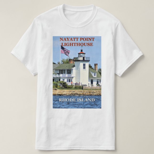 Nayatt Point Lighthouse, Rhode island T-Shirt (Design framsida)