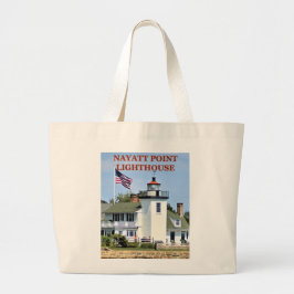 Nayatt Point Lighthouse, Rhode island Tote Bag Jumbo Tygkasse