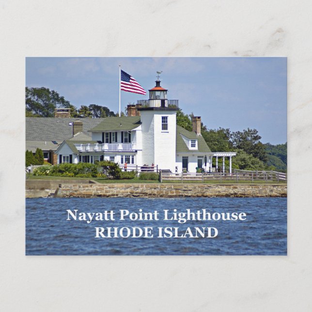 Nayatt Point Lighthouse, Rhode island vykort (Framsida)