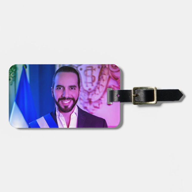 Nayib Bukele, El Salvador Bagagebricka (Horisontell Framsida)