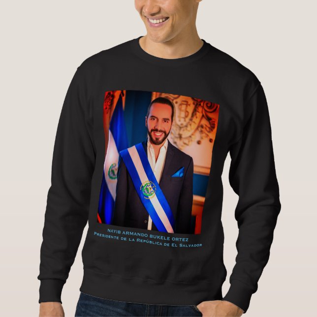 Nayib Bukele, El Salvador Lång Ärmad Tröja (Framsida)