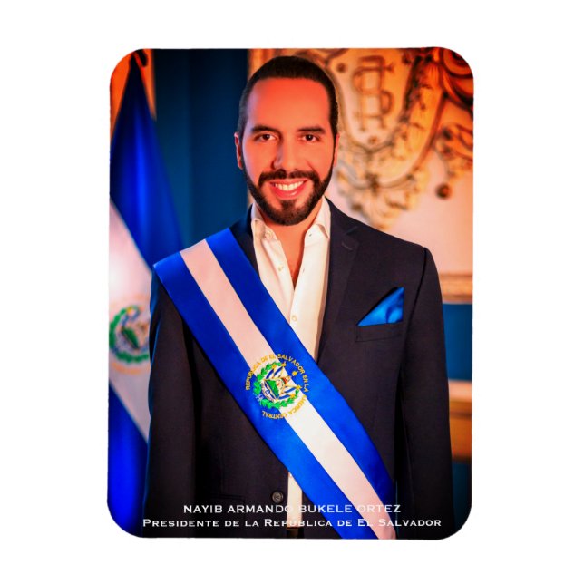 Nayib Bukele, El Salvador Magnet (Vertikal)