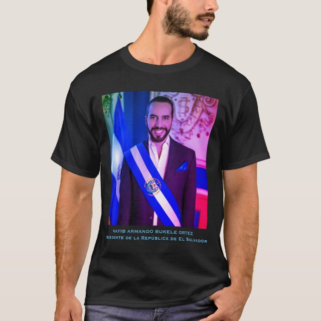 Nayib Bukele, El Salvador T Shirt (Framsida)