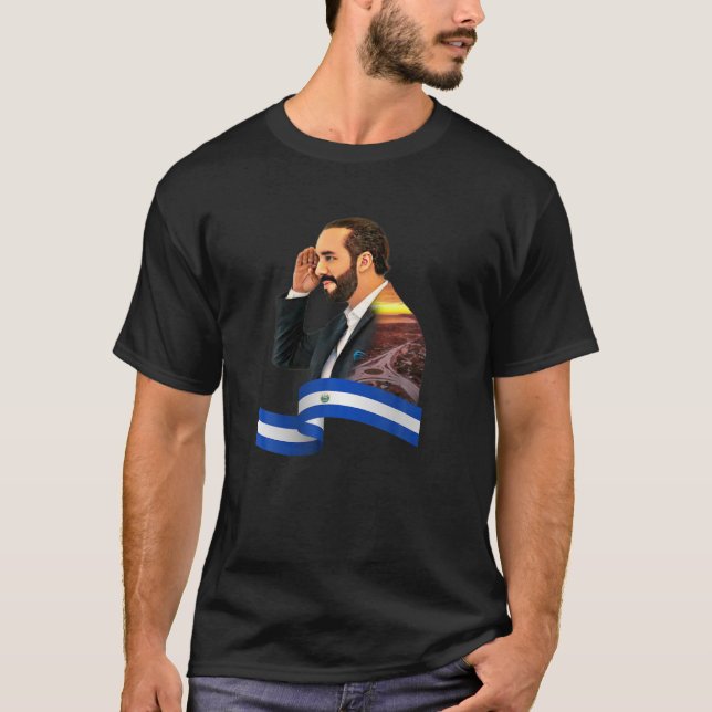 Nayib Bukele Surfa City T Shirt (Framsida)