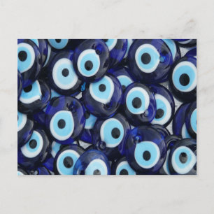 Nazar Amulets Evil Öga Stones Blue Mönster Vykort
