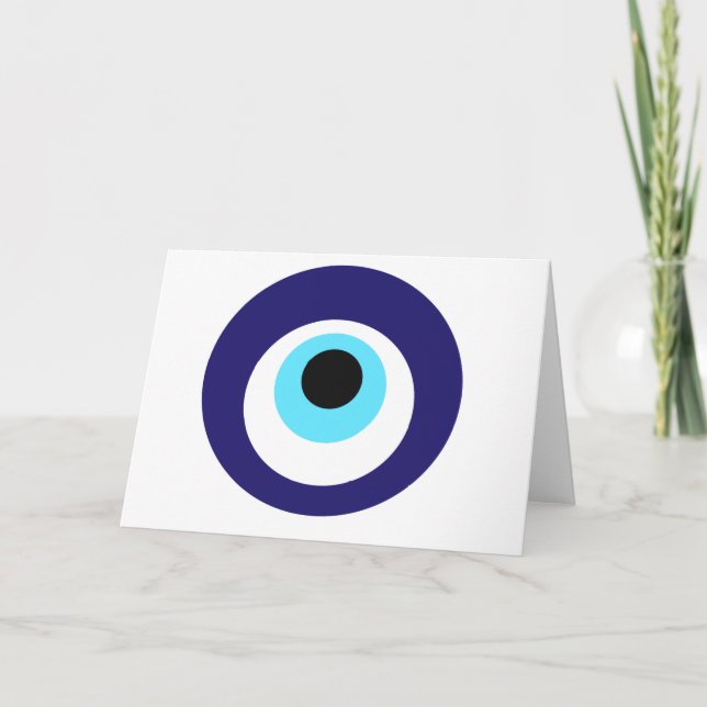 Nazar amulett (den nazar boncuğuen) kort (Framsida)