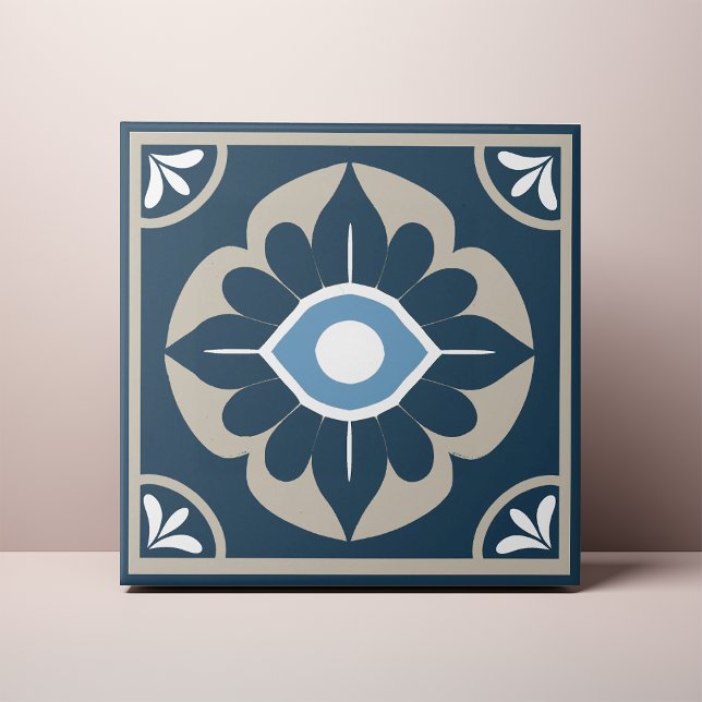 Nazar Evil Eye Azulejo Ceramic Tile Kakelplatta (Skapare uppladdad)